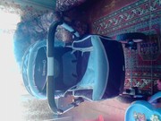 детская коляска сине-голубой цвет