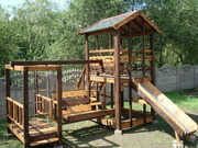 Детские площадки из натурального дерева. Игровые комплексы.