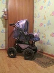 продам коляску трансформер  3 в 1 лето/зима колесо 30 см