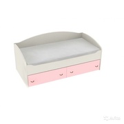 Розовая Детская кровать с матрасом